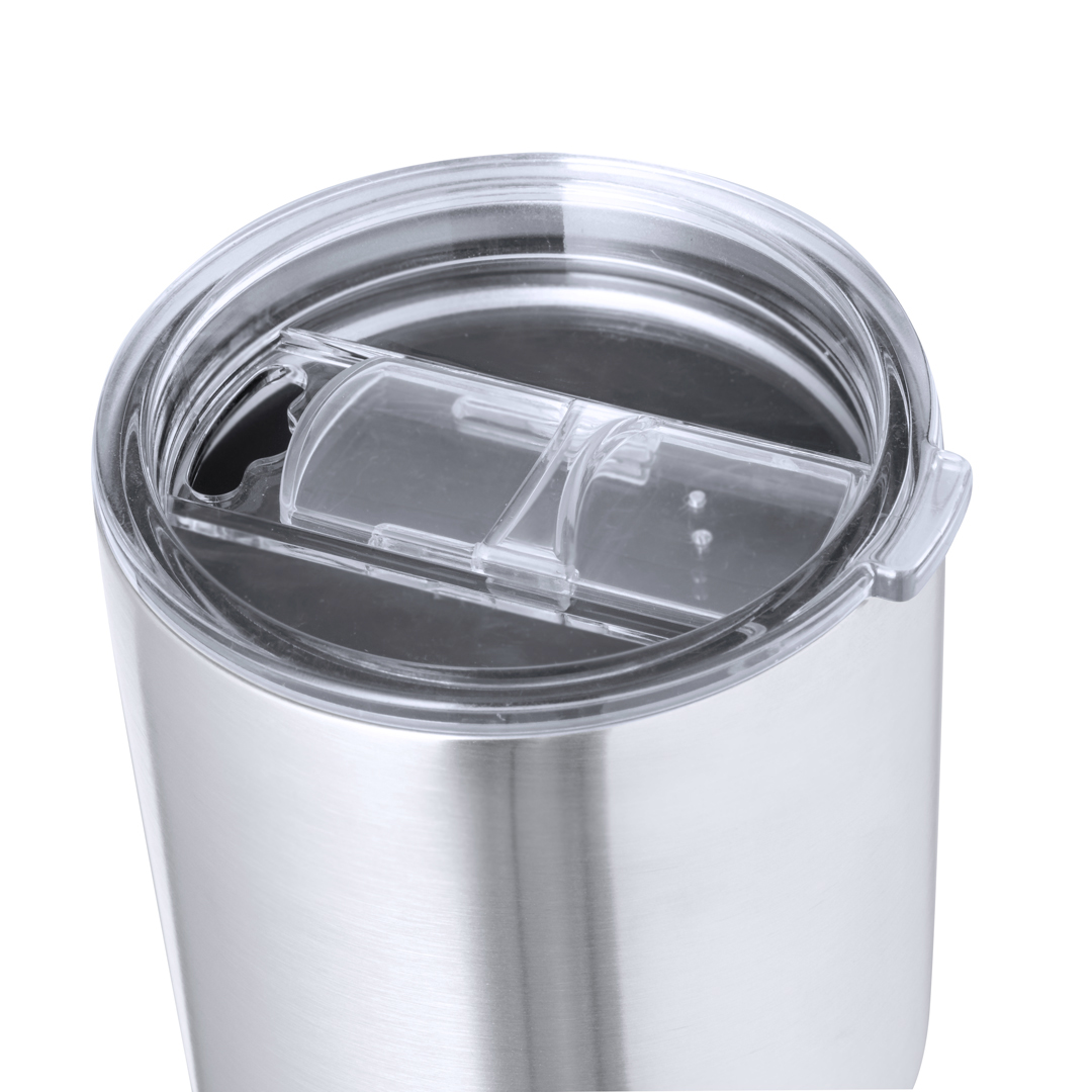 Vaso térmico personalizado Atinger de acero reciclado plateado de 800ml - Termos personalizados - Regalo Promocional Personalizado - vista alternativa