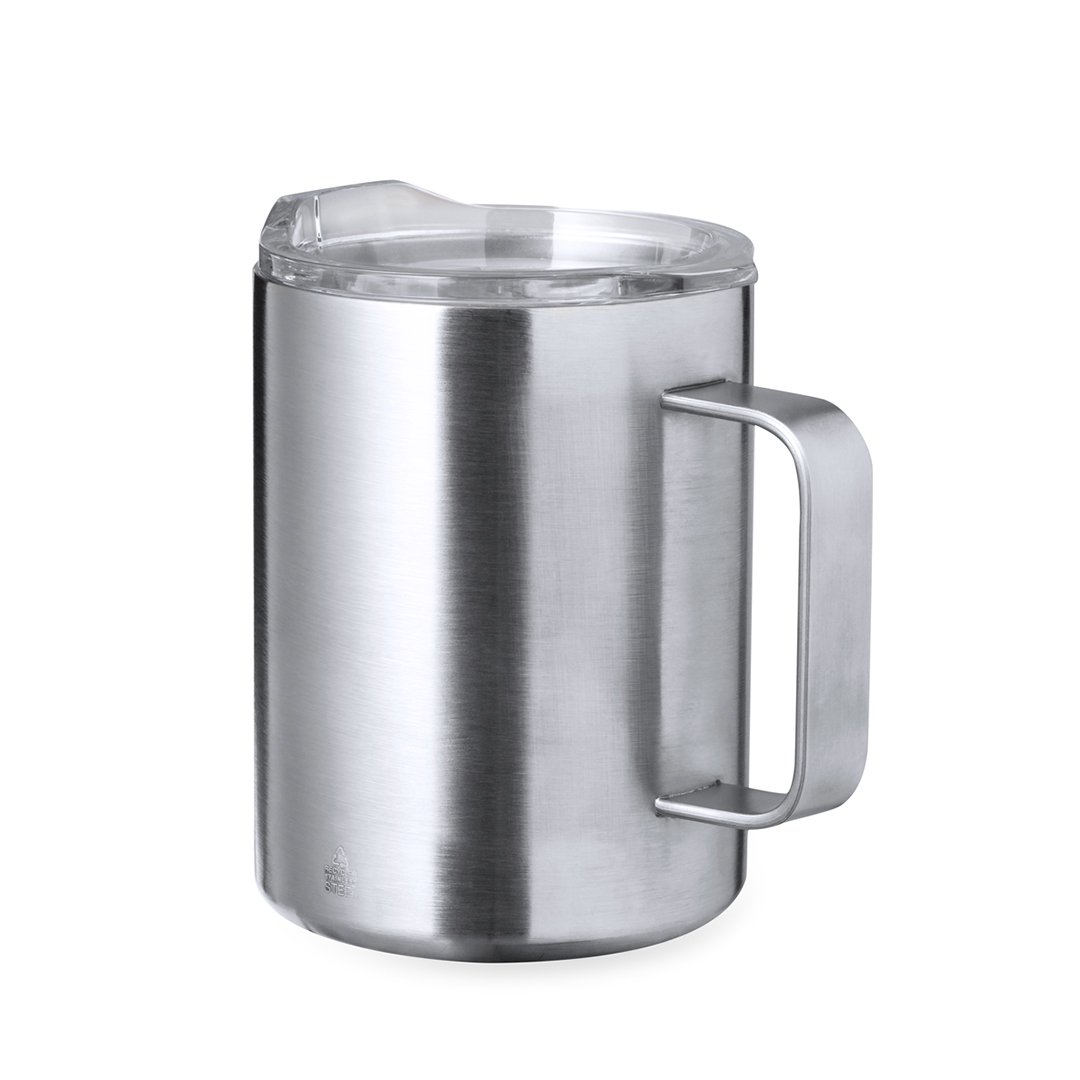 Taza térmica personalizada Dovery de acero inox reciclado de 370ml