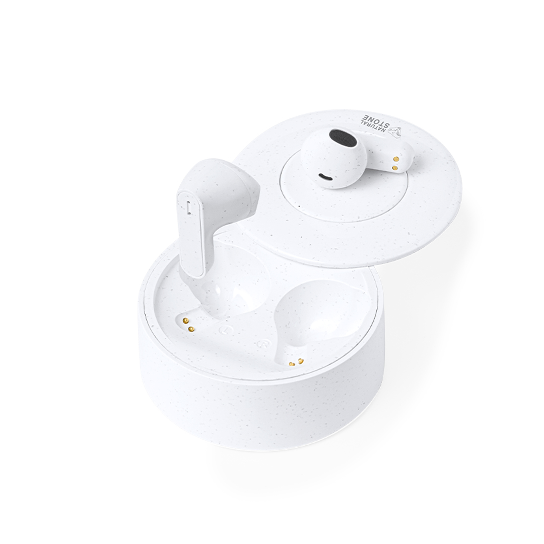 Auriculares Bekery piedra natural ABS Bluetooth 5.3 - Tecnología - Regalo Promocional Personalizado