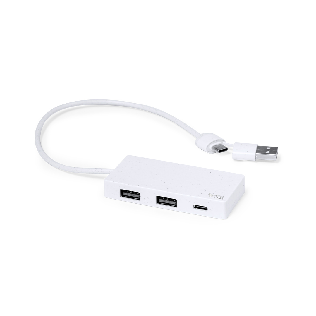 Puerto USB personalizado Nagent de piedra natural y ABS - Tecnología - Regalo Promocional Personalizado