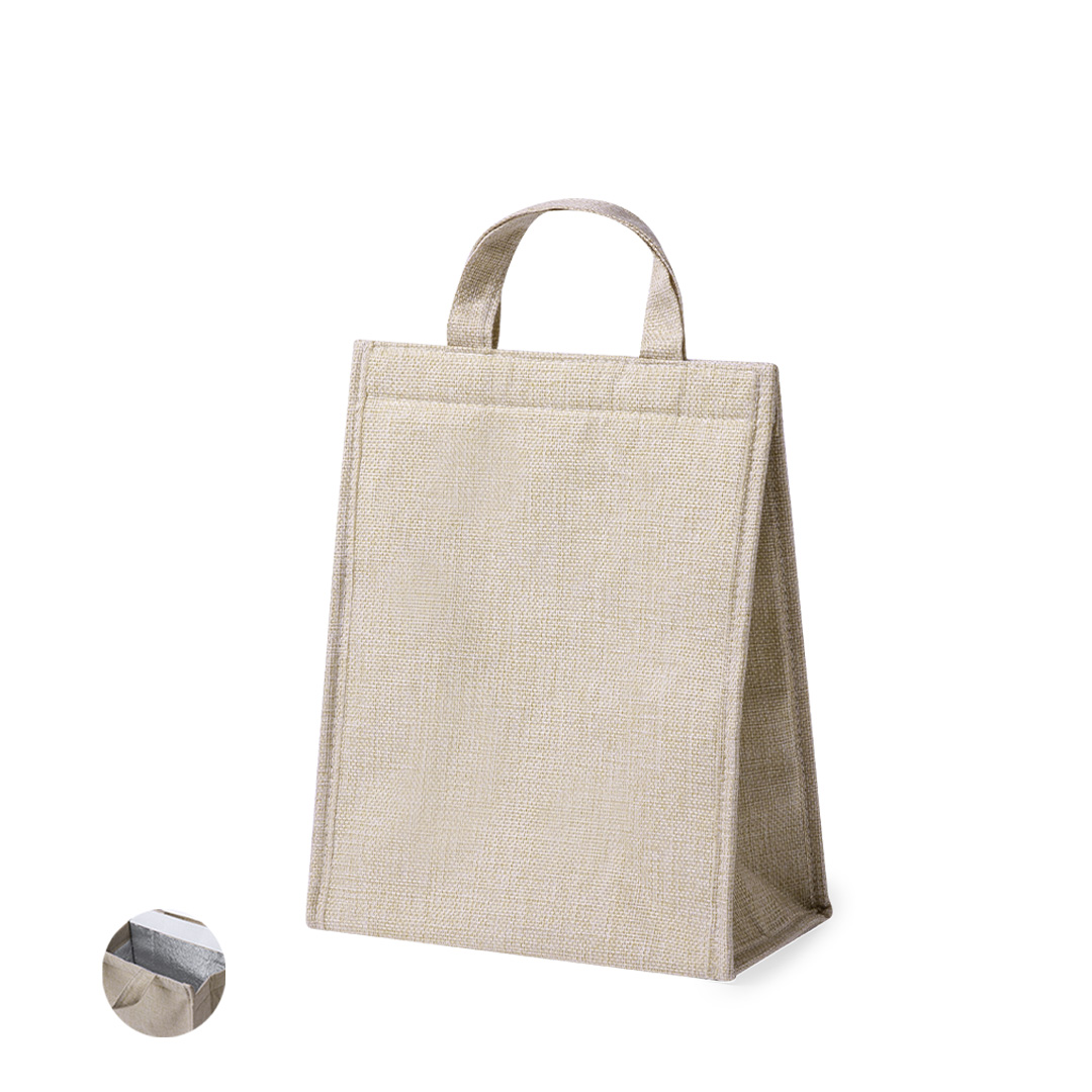 Bolsa personalizada Nevera Saimons de poliéster natural - Verano - Regalo Promocional Personalizado