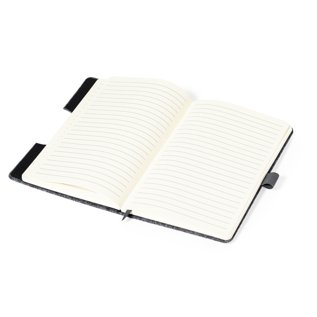 Bloc de notas personalizado con soporte Kobain de fieltro RPET y bambú - Oficina - Regalo Promocional Personalizado - vista alternativa