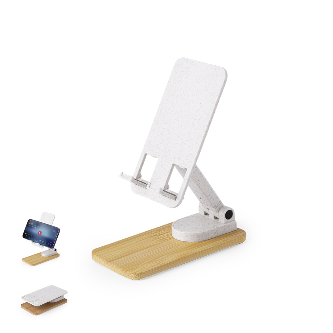 Soporte personalizado Manyx plegable de caña de trigo y bambú regulable - Tecnología - Regalo Promocional Personalizado