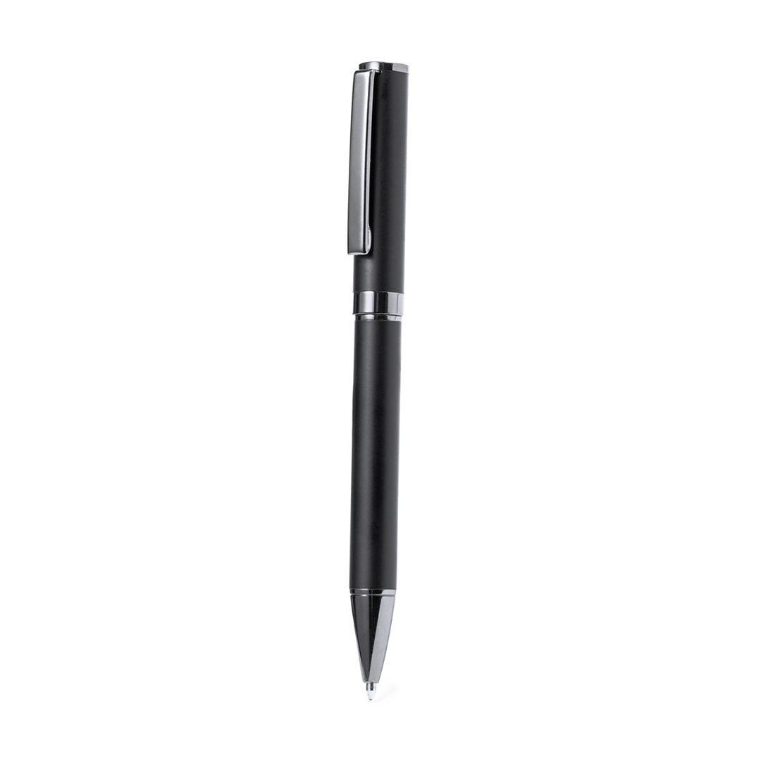 Set personalizado Okonel elegante con bolígrafo y roller en acabado negro mate - Set de escritura personalizados - Regalo Promocional Personalizado - vista alternativa