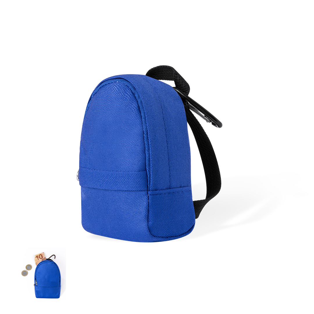 Monedero personalizado Meyvin en forma de mochila con mosquetón - Otros accesorios cocina - Regalo Promocional Personalizado
