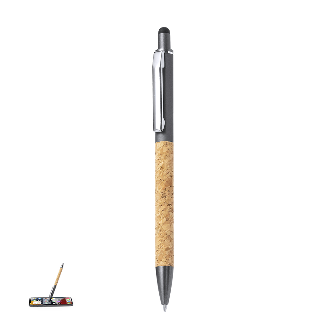 Bolígrafo puntero personalizado elegante Moson de corcho y aluminio mate - Oficina - Regalo Promocional Personalizado