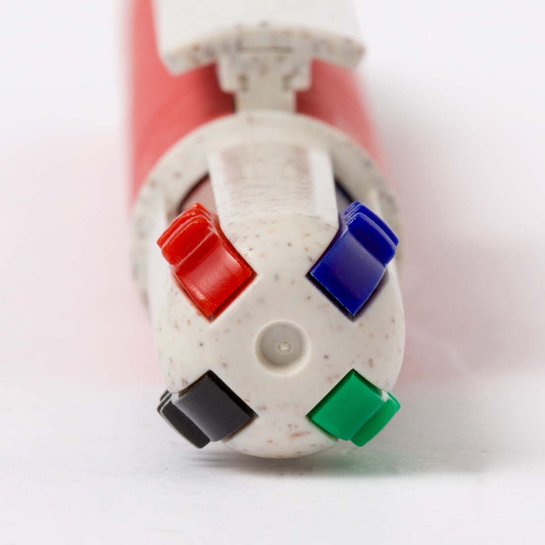 Bolígrafo personalizado Surtum 4 en 1 de cartón reciclado