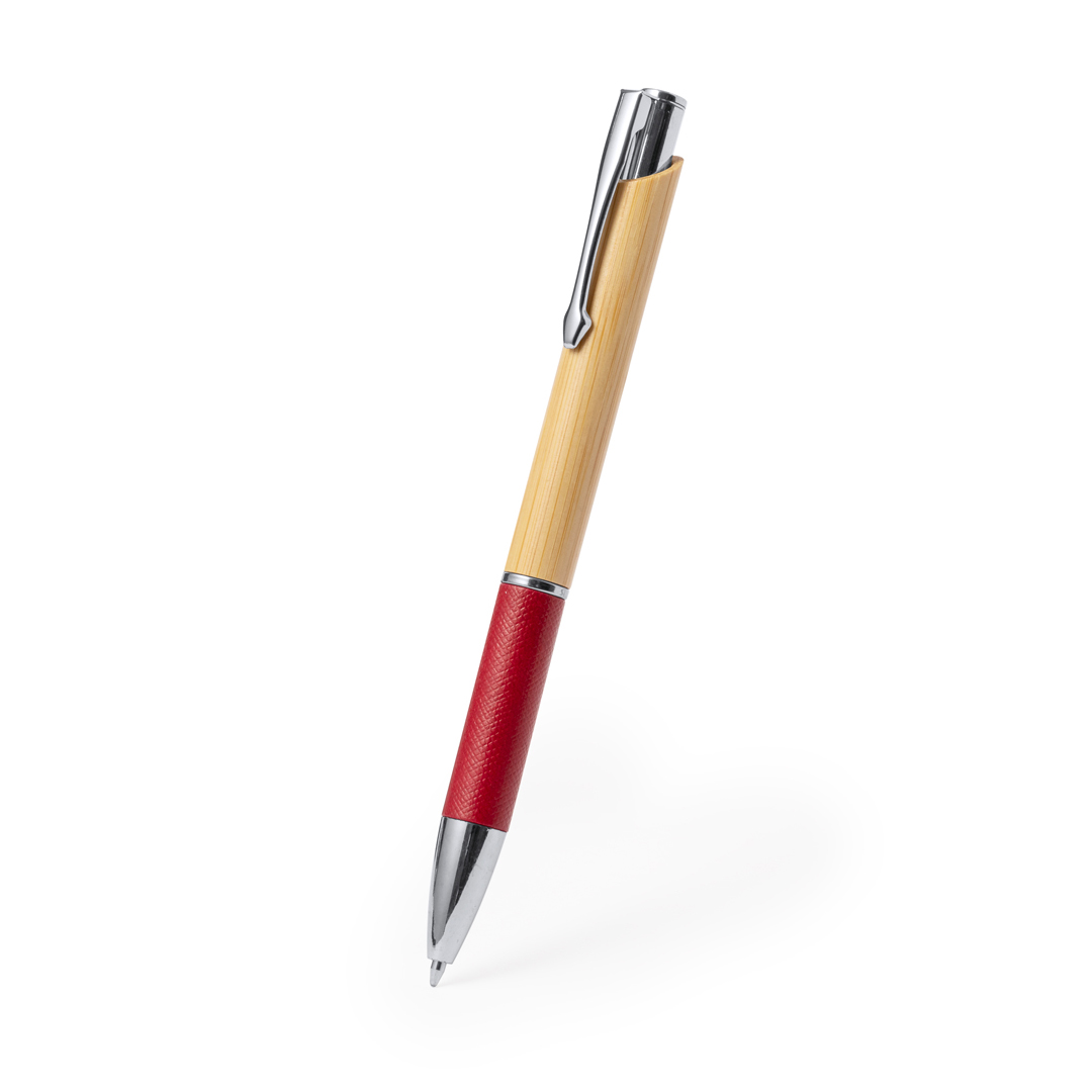 Bolígrafo personalizado Arvonyx de bambú con papel reciclado