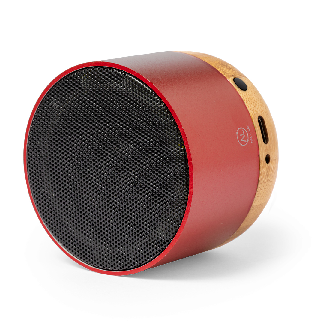 Altavoz Lops aluminio reciclado con base bambú - Tecnología - Regalo Promocional Personalizado - vista alternativa