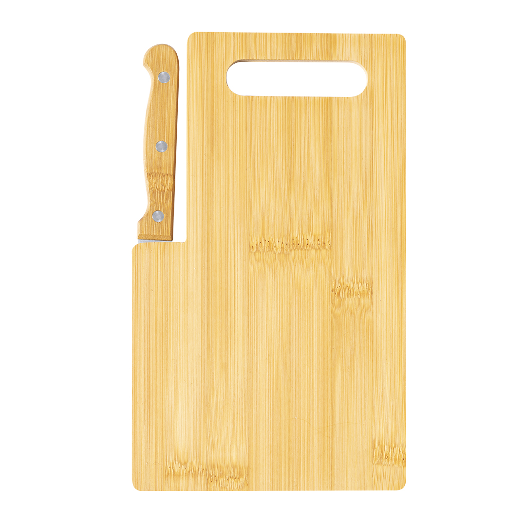 Tabla de bambú personalizada Seslat con cuchillo de sierra - Tablas de corte - Regalo Promocional Personalizado - imagen 3