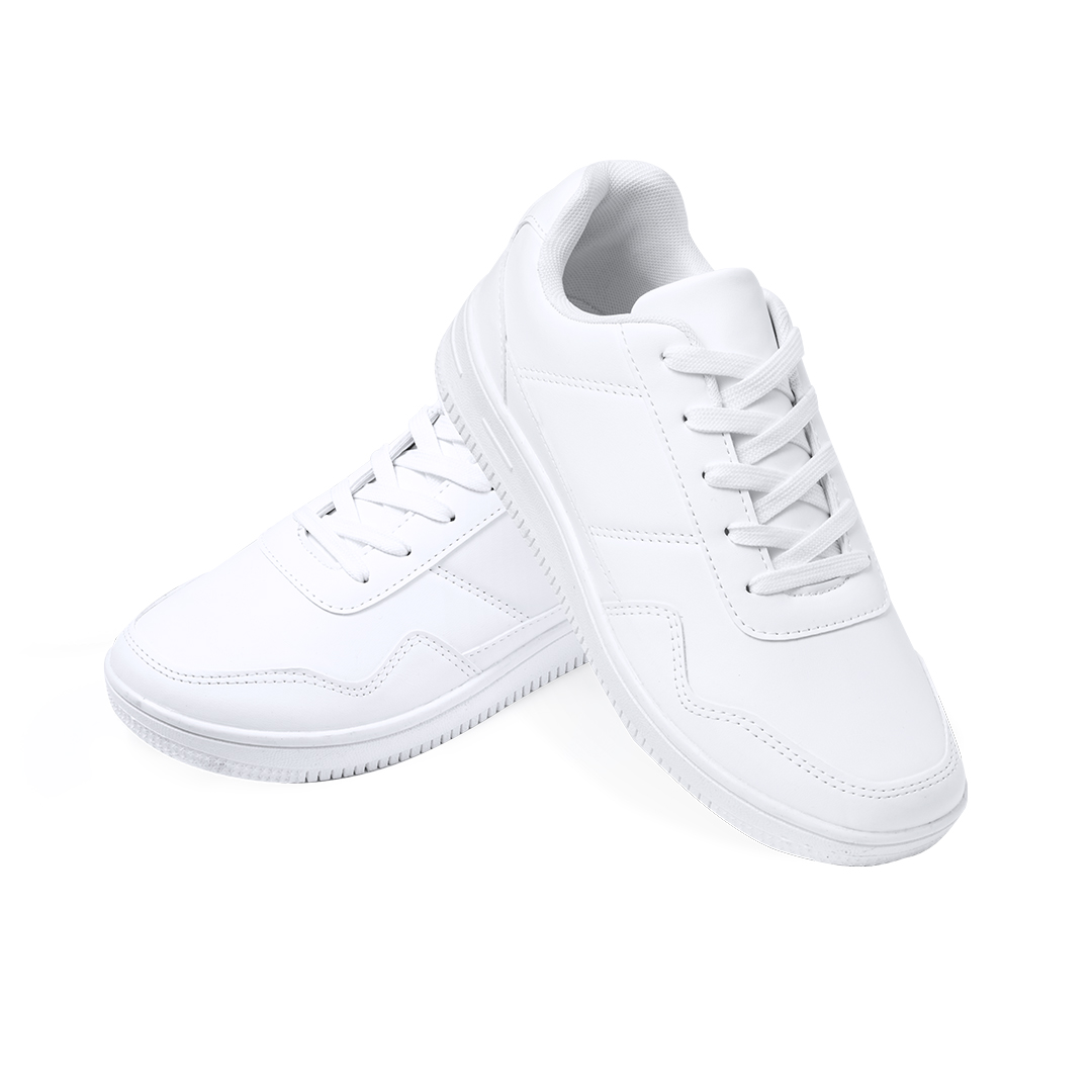 Zapatillas personalizadas Parisix de poliéster blancas con cordoneras tallas 36-46