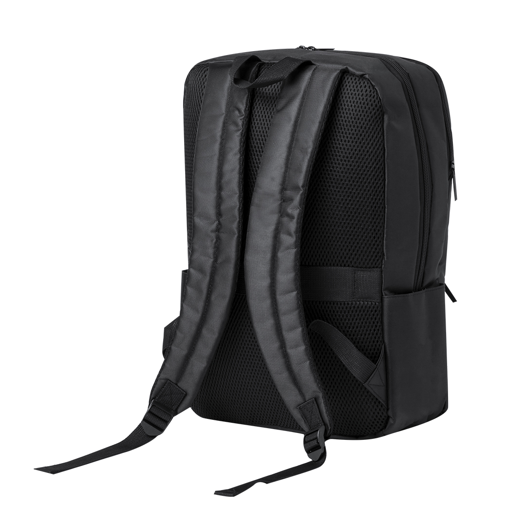 Mochila personalizada Sarek de polipiel con accesorio trolley - Mochilas personalizadas - Regalo Promocional Personalizado - vista alternativa