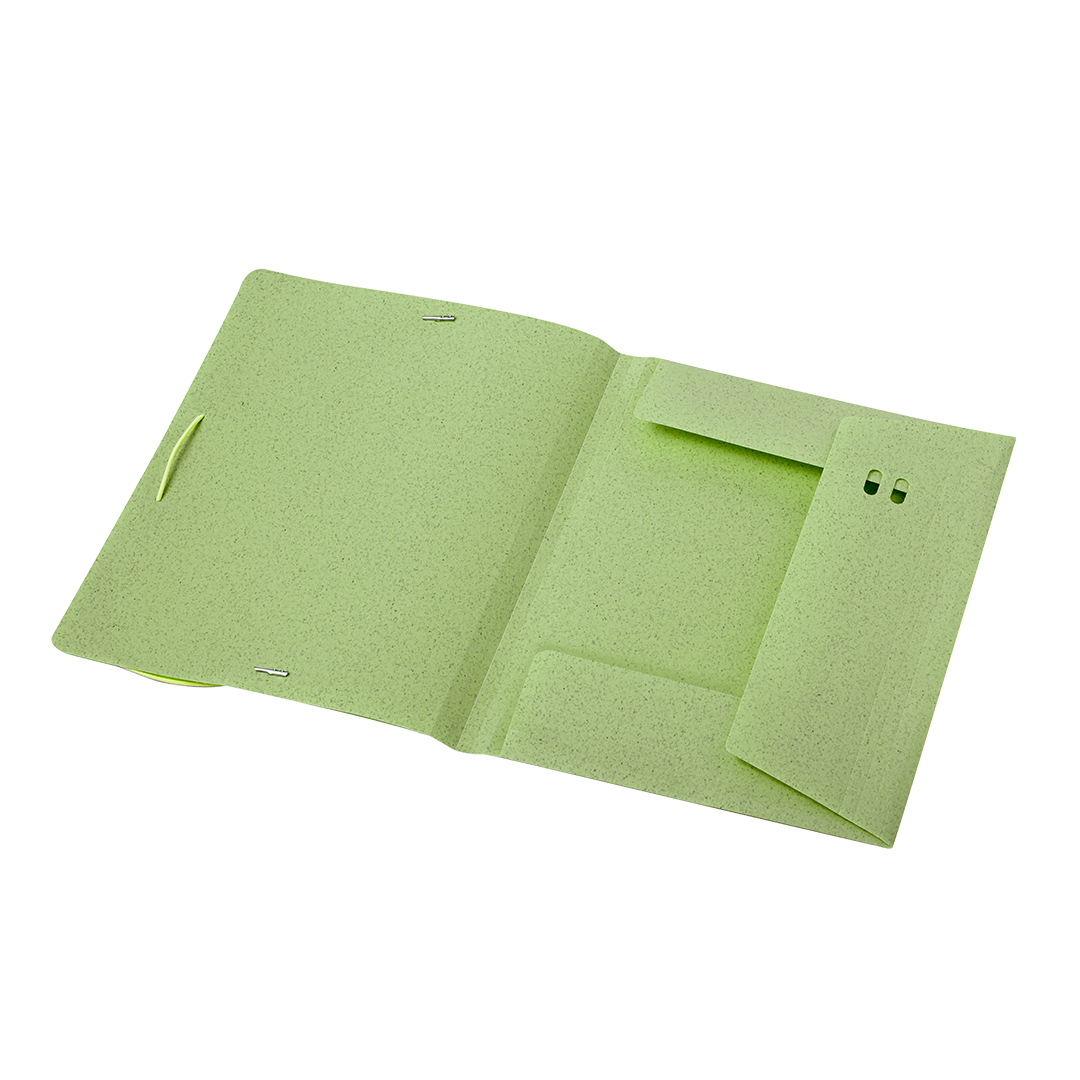Carpeta personalizada Quixar de caña de trigo con tapa flexible - Oficina - Regalo Promocional Personalizado - vista alternativa