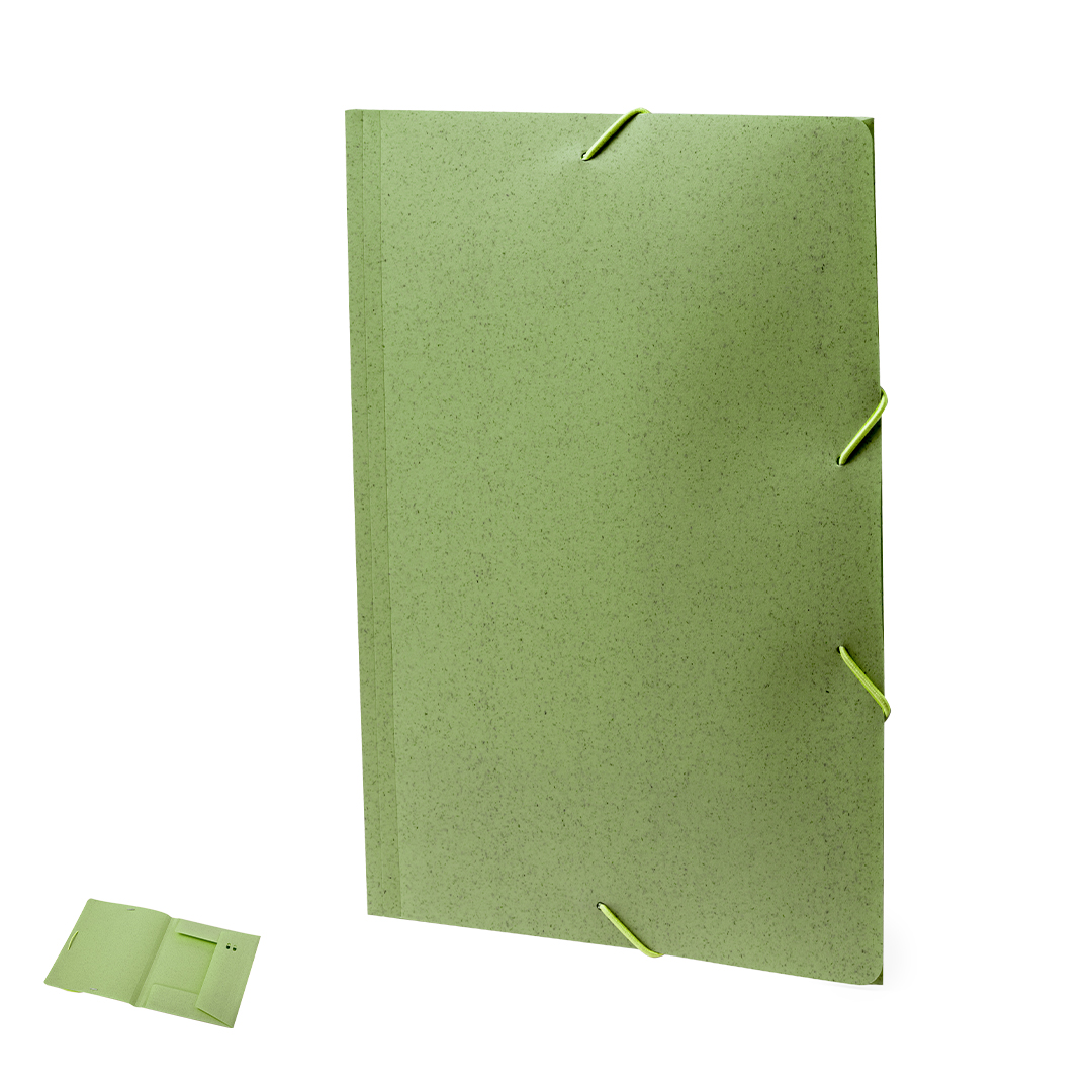 Carpeta personalizada Quixar de caña de trigo con tapa flexible - Oficina - Regalo Promocional Personalizado