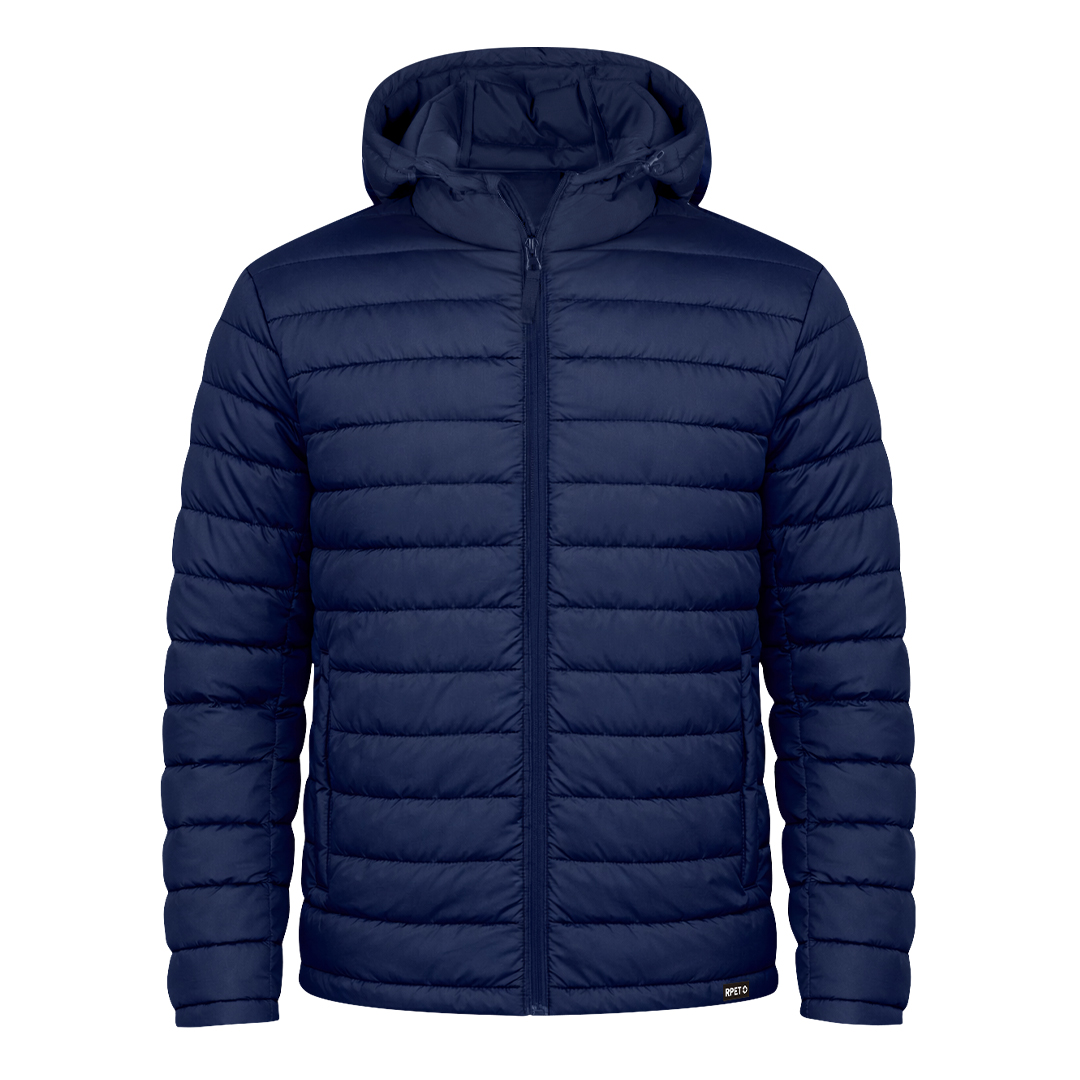 Chaqueta personalizada Likpan unisex de RPET con capucha efecto pluma