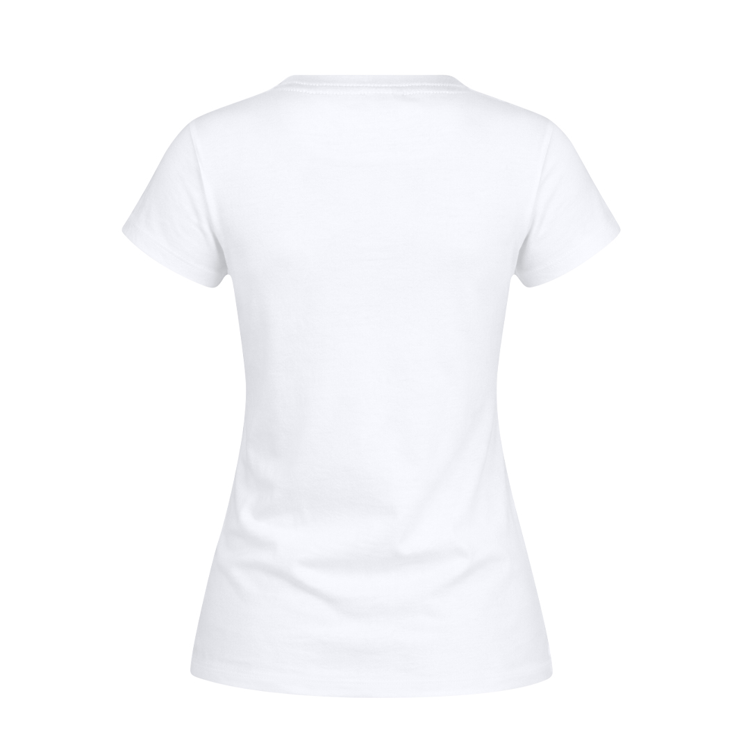 Camiseta personalizada para mujer Seiyo blanca tubular de algodón