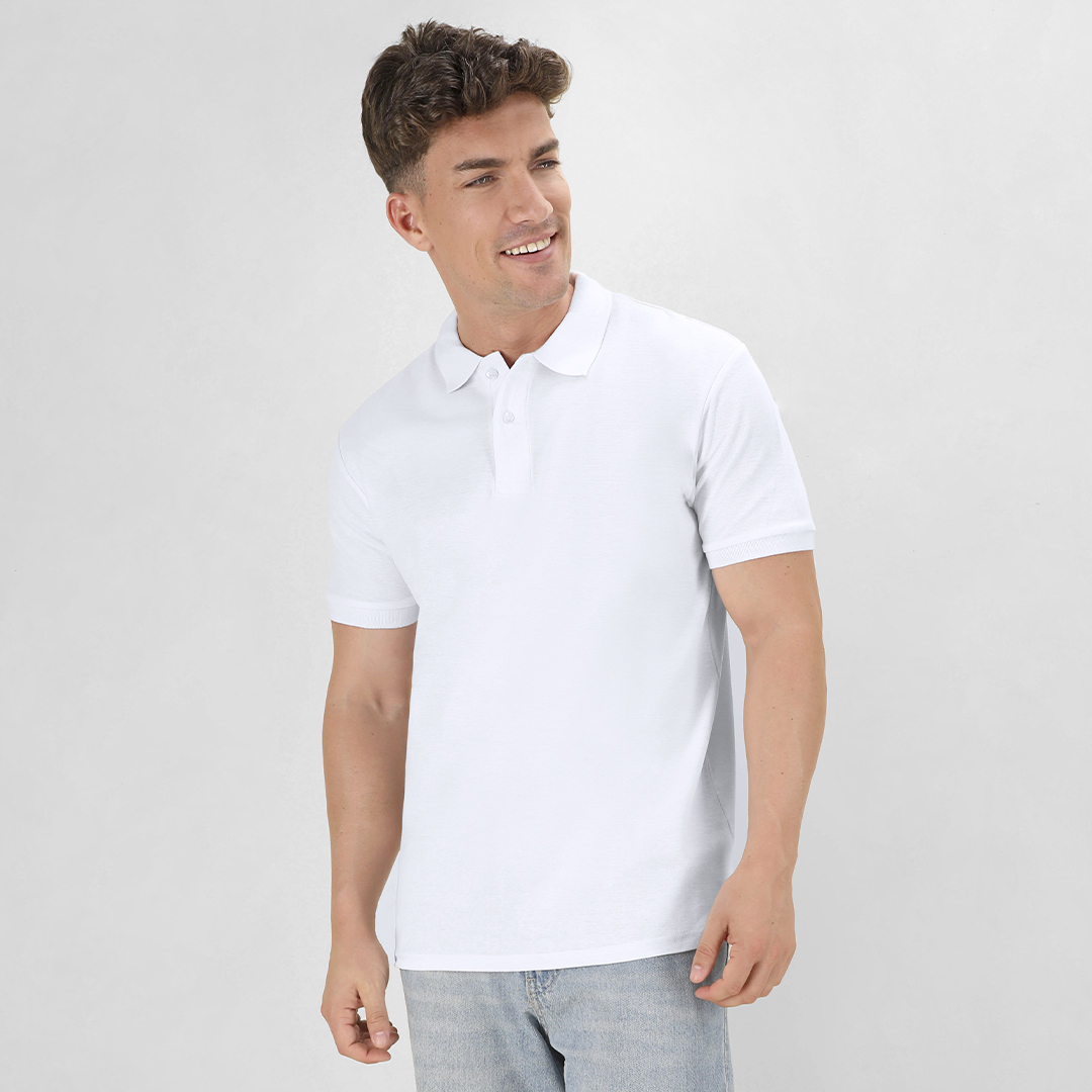 Polo personalizado adulto blanco Koupan de algodón piqué 220g/m2 - Ropa y accesorios - Regalo Promocional Personalizado