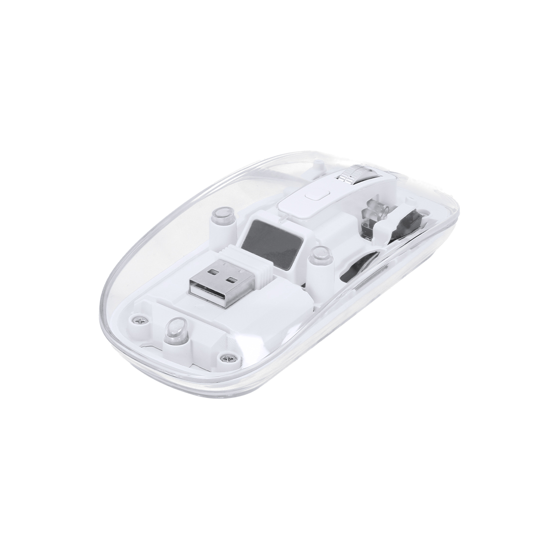 Ratón óptico inalámbrico personalizado Mirabek  transparente con batería integrada - Tecnología - Regalo Promocional Personalizado - vista alternativa