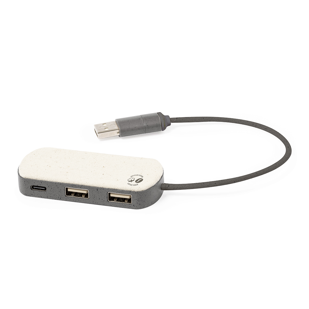 Puerto USB personalizado Nylox de fibra de café - Tecnología - Regalo Promocional Personalizado - imagen 3