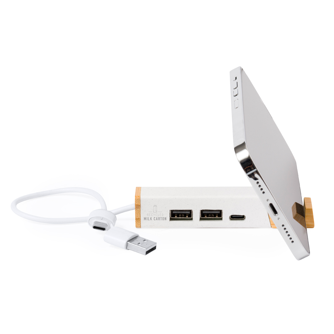 Puerto USB personalizado Kartip de bambú y cartones de leche reciclados - Tecnología - Regalo Promocional Personalizado - vista alternativa