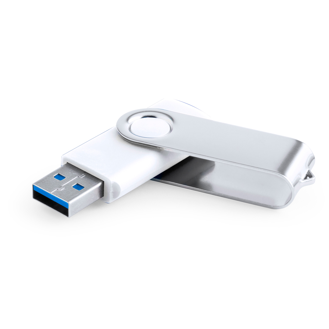 Memoria USB personalizada Brabam 16GB 3.0 blanca con clip