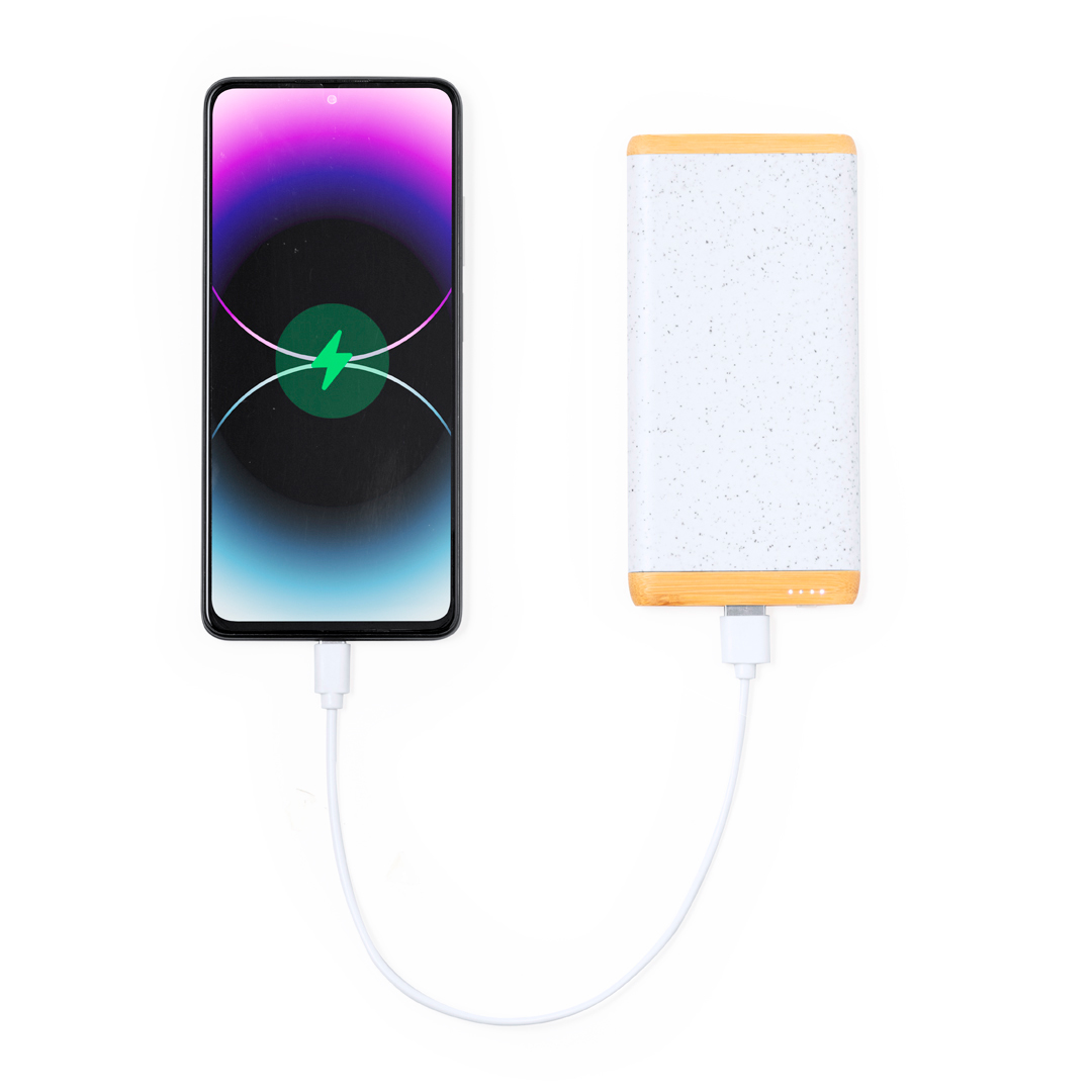 Power Bank personalizada Coquin de bambú y caña de trigo de 5000mAh - Tecnología - Regalo Promocional Personalizado - vista alternativa