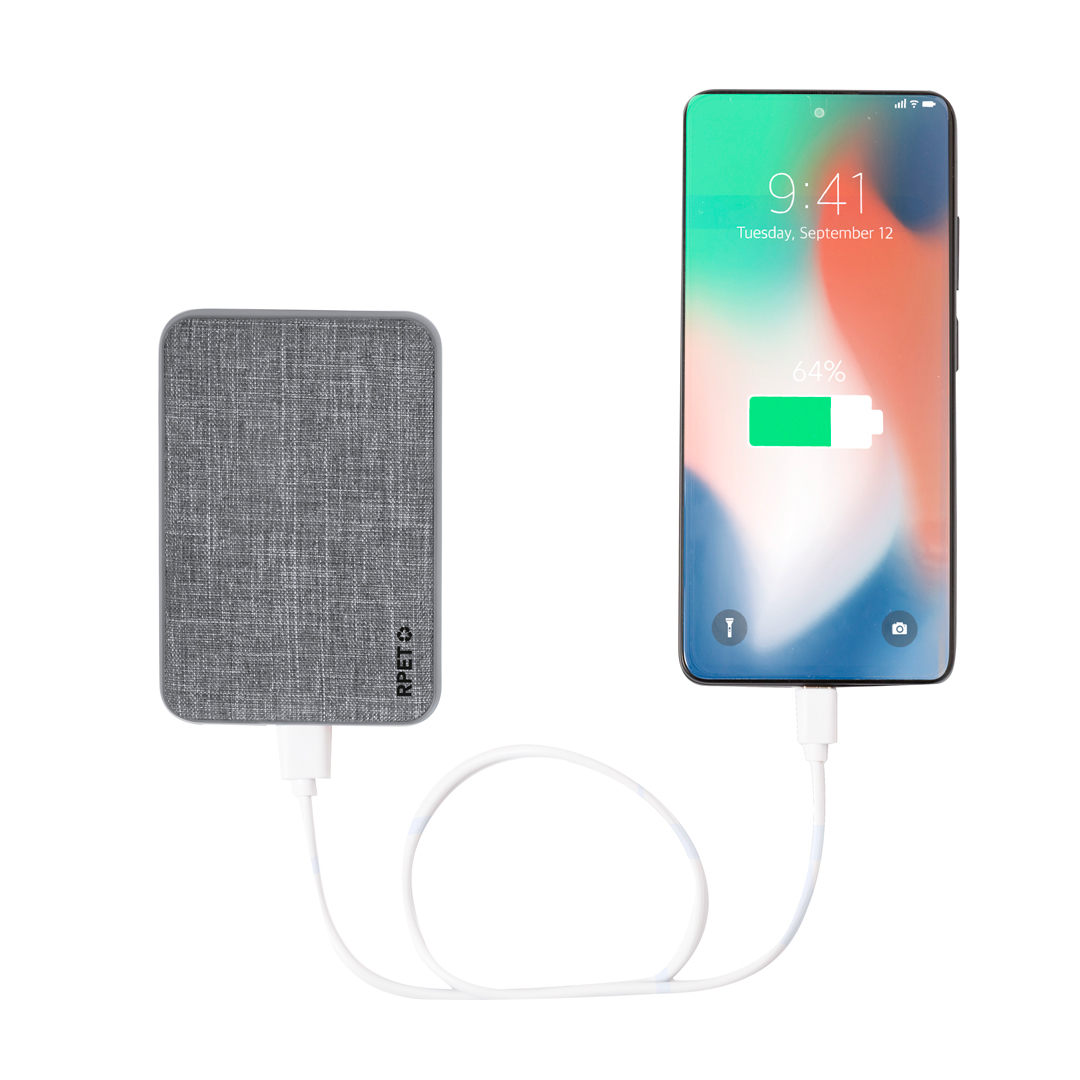 Power Bank personalizada Syrong de poliéster RPET reciclado de 5000mAh - Tecnología - Regalo Promocional Personalizado - vista alternativa
