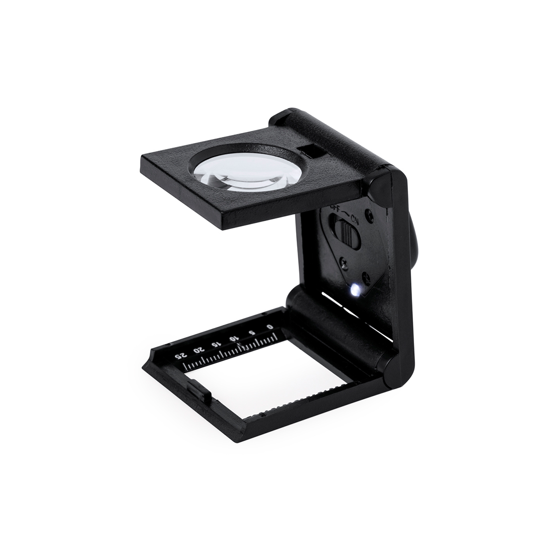Lupa personalizada Tudels multifuncional 8X con LED y regla