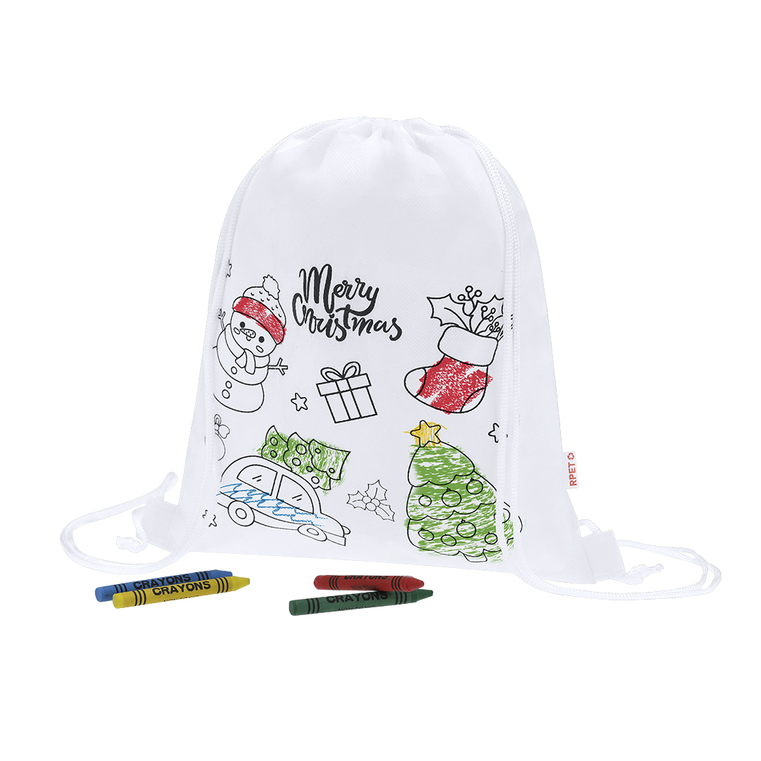 Mochila personalizada Taky infantil navideña de non-woven RPET