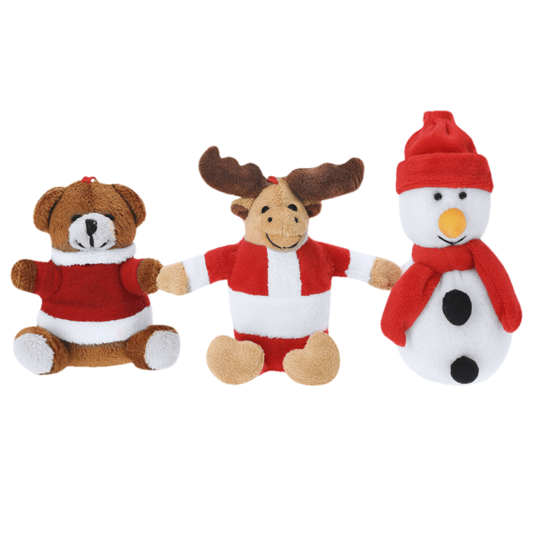 Llavero peluche personalizado Cardix navideño con motivos festivos