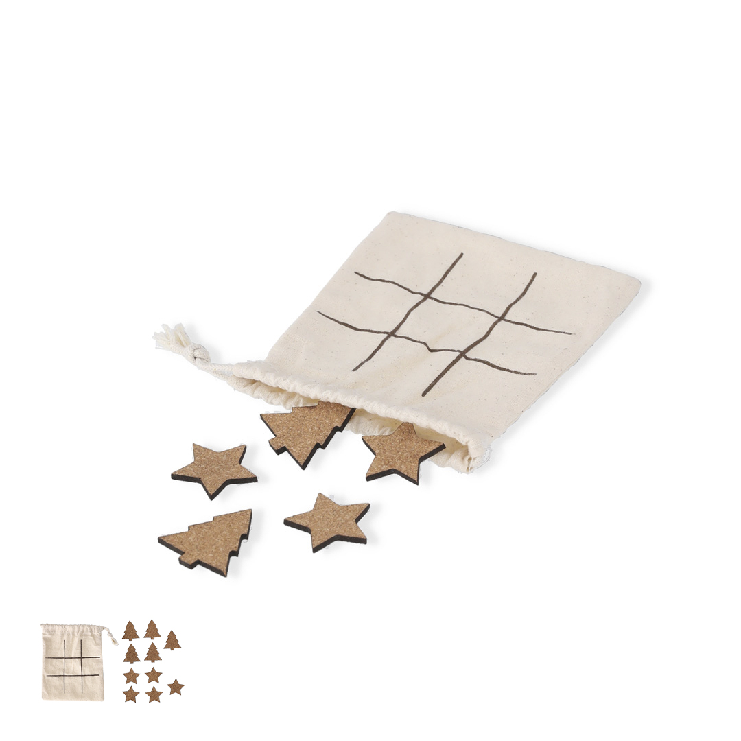 Juego personalizado Bronso tres en raya de corcho con fichas temáticas - Niños y Juegos - Regalo Promocional Personalizado