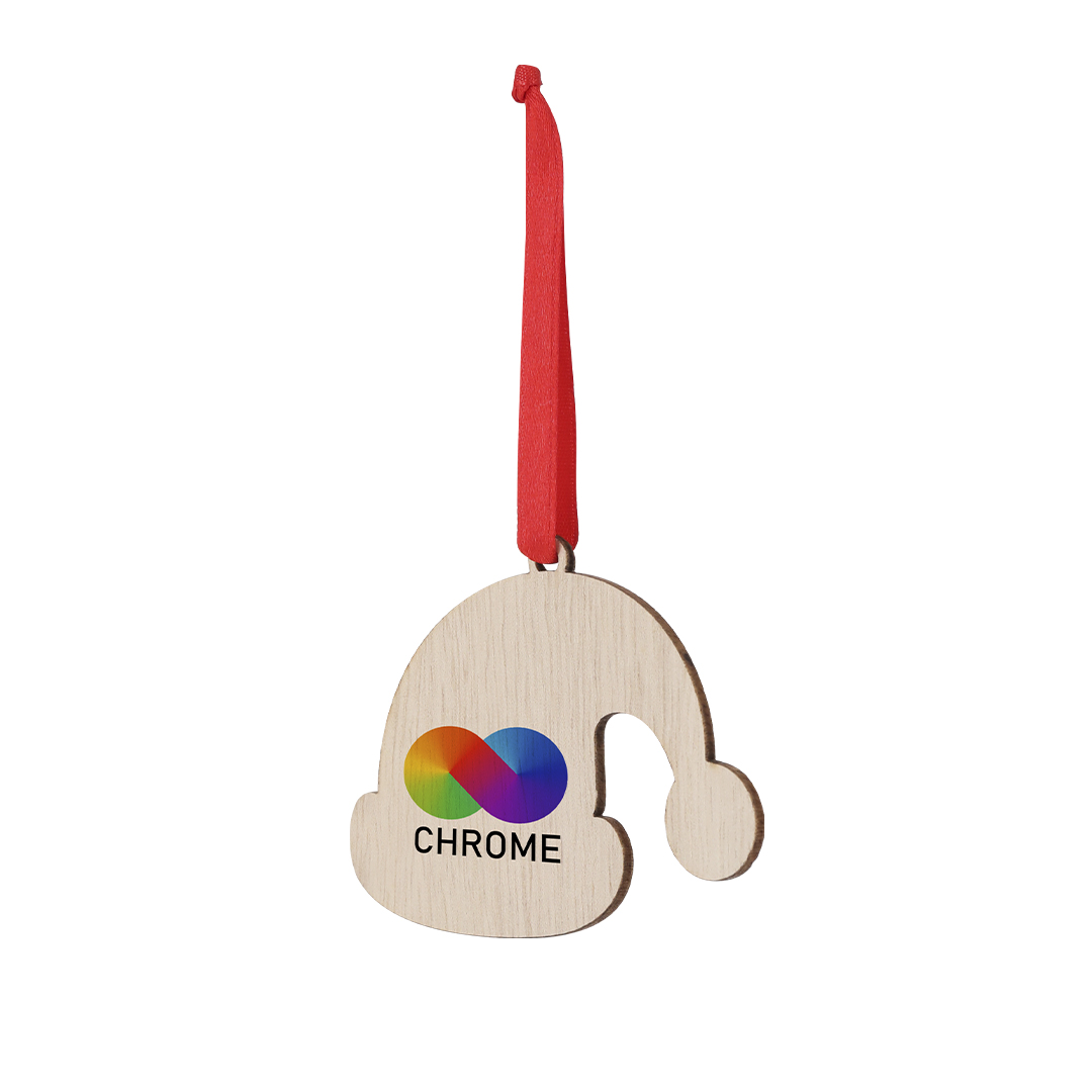 Adorno Sublimación Clixar navideño con lazo rojo - Navidad - Regalo Promocional Personalizado - vista alternativa