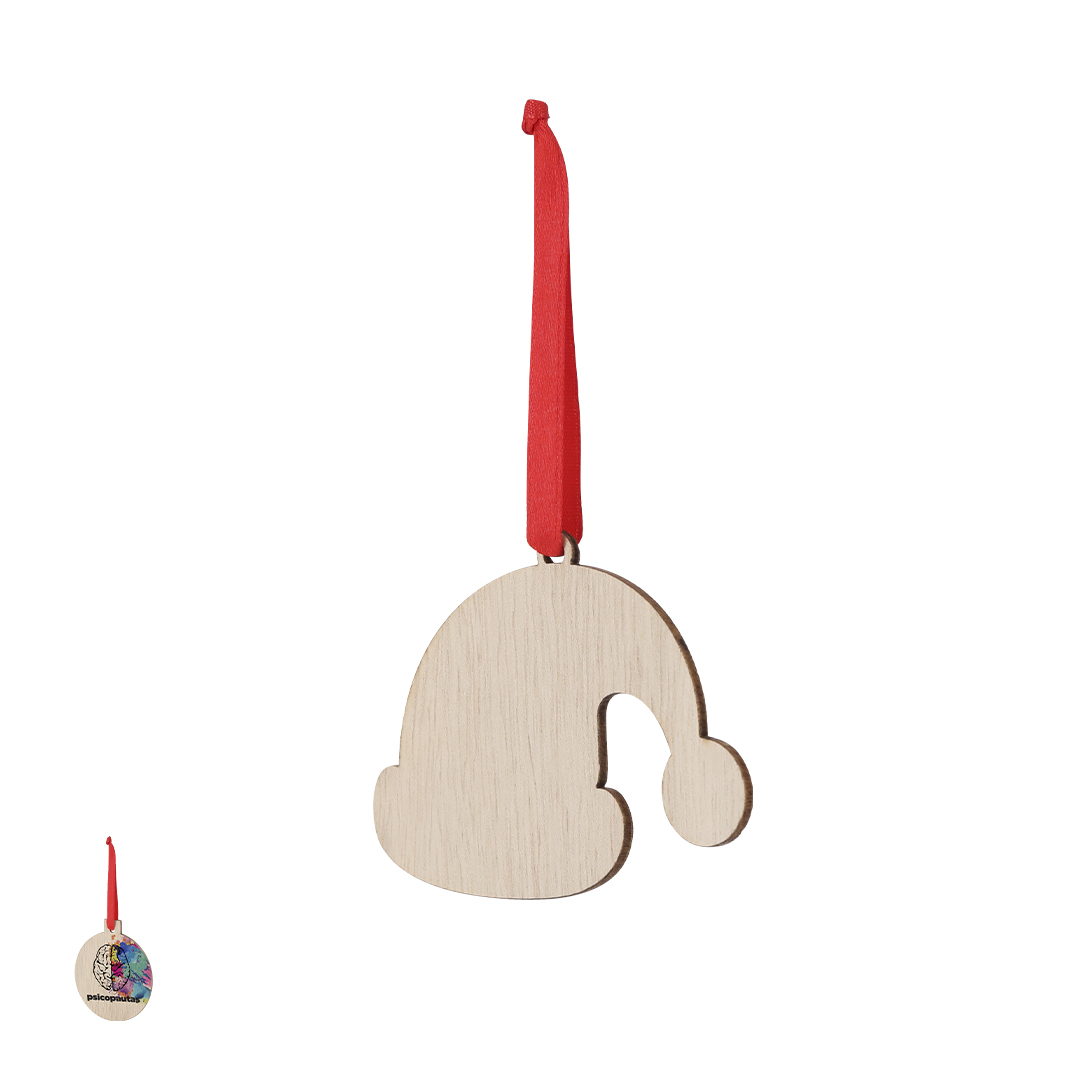 Adorno Sublimación Clixar navideño con lazo rojo - Navidad - Regalo Promocional Personalizado