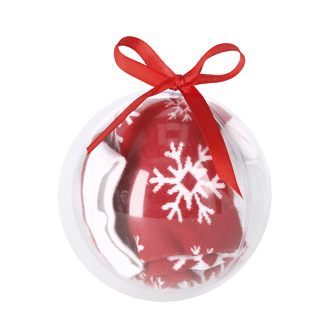 Calcetín personalizado Scrubit navideño en bola transparente