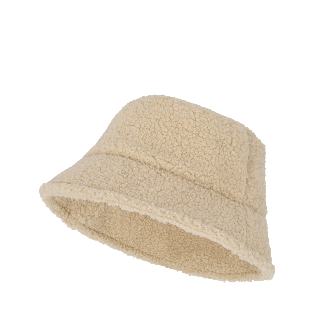 Gorro personalizado Timoty de material sherpa con acabado borrego y cordón interior - Gorros personalizados - Regalo Promocional Personalizado