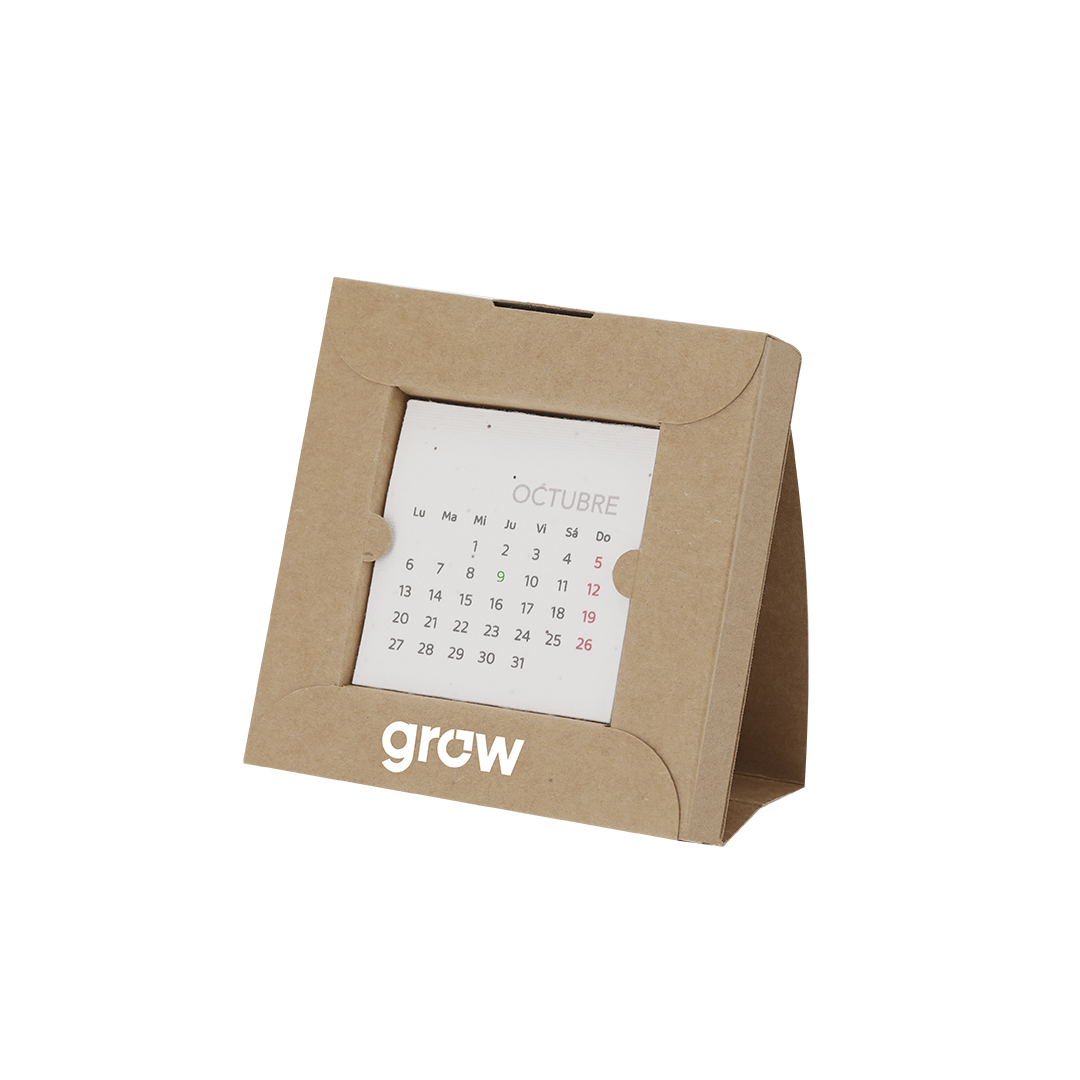 Calendario de sobremesa personalizado Krily plantable con 13 hojas