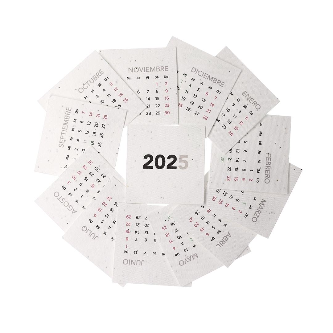 Calendario de sobremesa personalizado Krily plantable con 13 hojas - Oficina - Regalo Promocional Personalizado - imagen 4