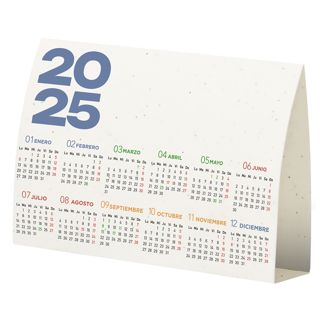 Calendario de sobremesa personalizado Koryo plantable con semillas