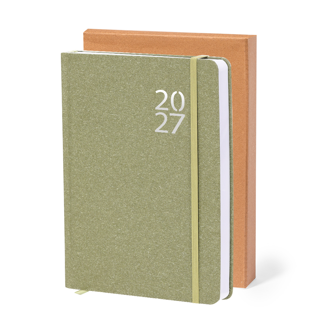 Agenda Florian A5 cartón reciclado con distintivo ECO - Oficina - Regalo Promocional Personalizado - imagen 4
