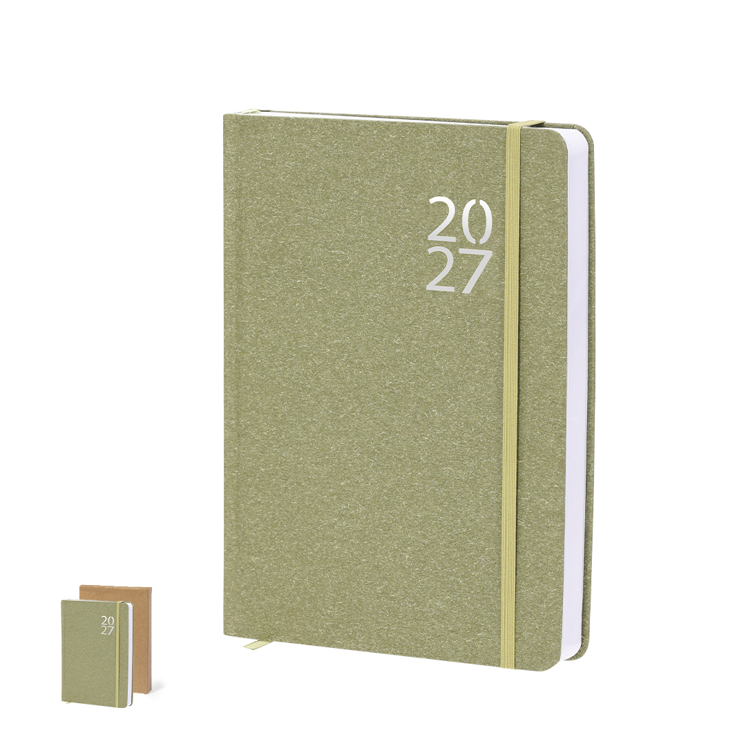Agenda Florian A5 cartón reciclado con distintivo ECO - Oficina - Regalo Promocional Personalizado