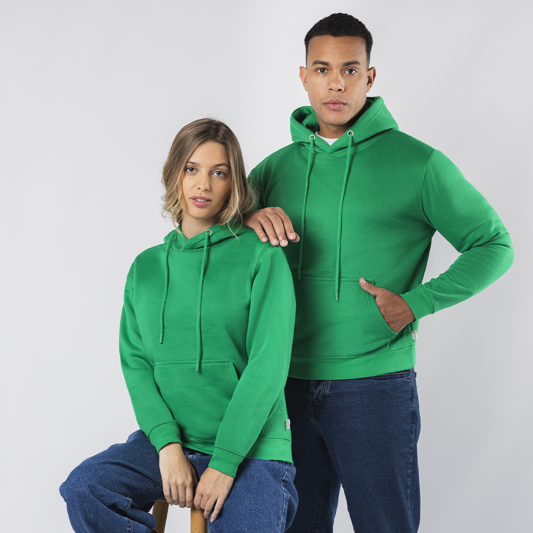 Sudadera adulto con capucha personalizada  Dretius de algodón orgánico - Sudaderas personalizadas - Regalo Promocional Personalizado