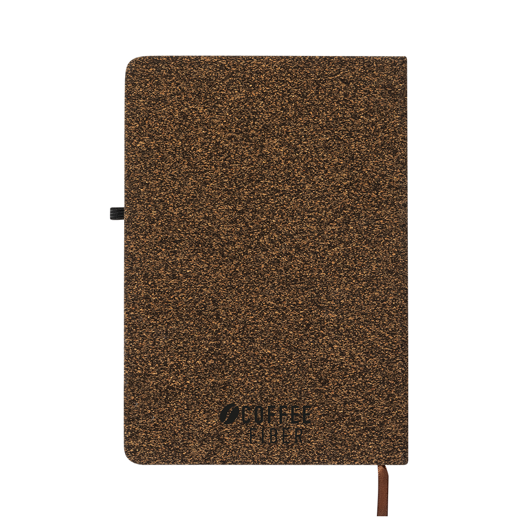 Bloc de notas personalizado Glampex en fibra de café y corcho con hojas kraft - Oficina - Regalo Promocional Personalizado - vista alternativa
