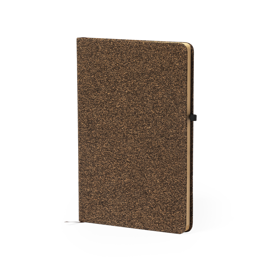 Bloc de notas personalizado Glampex en fibra de café y corcho con hojas kraft - Oficina - Regalo Promocional Personalizado