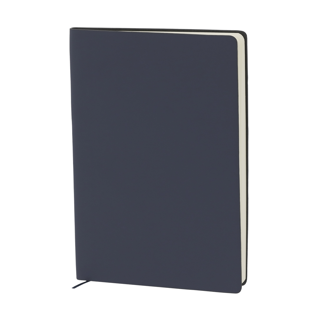 Bloc de notas personalizado Lazox en PU reciclada con 80 hojas crema rayadas