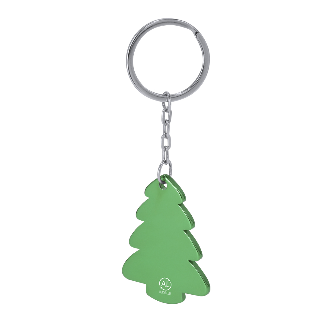 Llavero personalizado Shappier Árbol Navidad de aluminio reciclado GRS