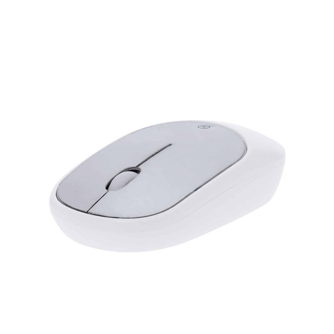 Ratón óptico inalámbrico personalizado Doryt RCS de RABS y aluminio reciclado - Tecnología - Regalo Promocional Personalizado