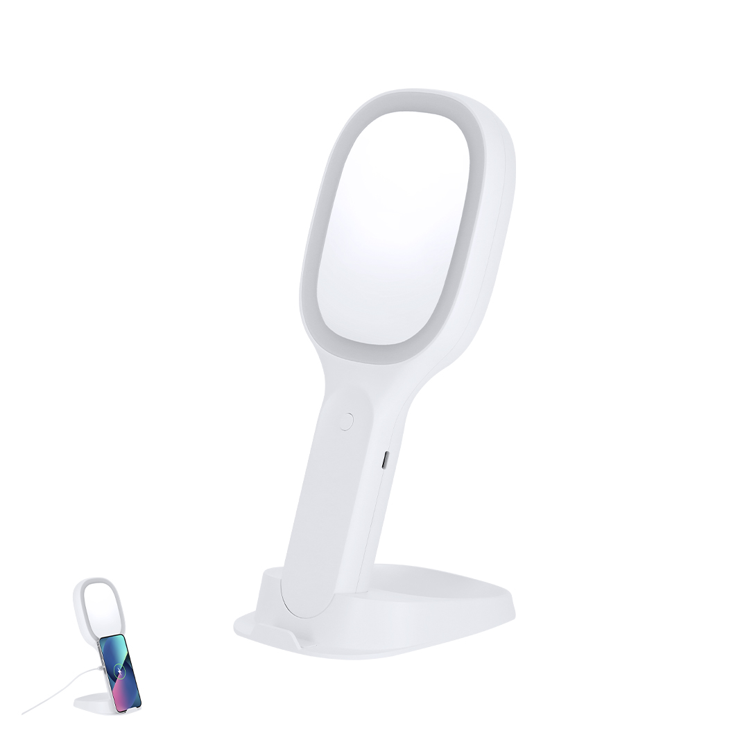 Espejo multifunción personalizado Marchox con carga inalámbrica 15W LED - Tecnología - Regalo Promocional Personalizado