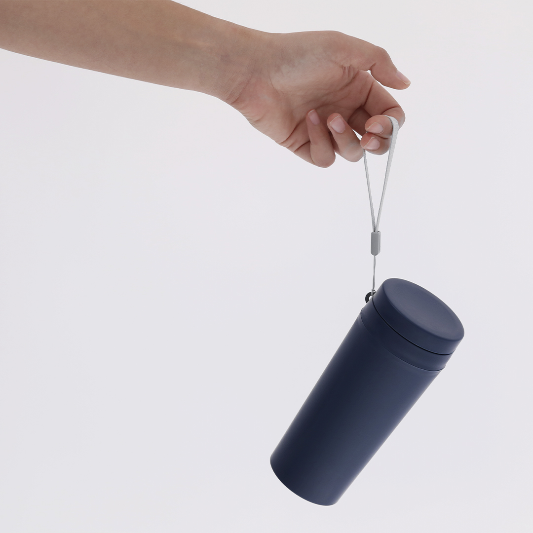 Bidón personalizado Térmico Redar de 320ml en PP reciclado con cinta de transporte - Termos personalizados - Regalo Promocional Personalizado - vista alternativa