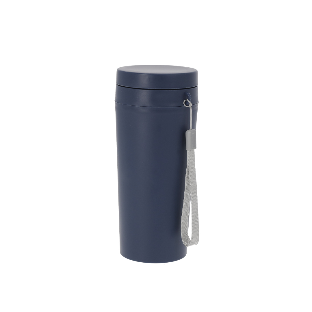 Bidón personalizado Térmico Redar de 320ml en PP reciclado con cinta de transporte - Termos personalizados - Regalo Promocional Personalizado