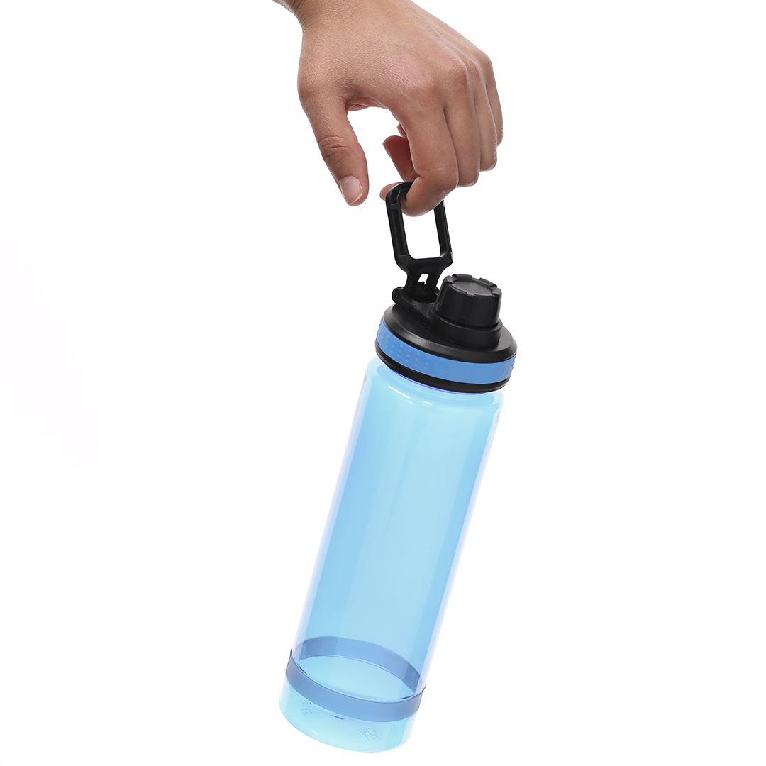 Bidón personalizado Ziffel de 700ml en RPET translúcido mate con doble tapón - Tazas y botellas - Regalo Promocional Personalizado - vista alternativa